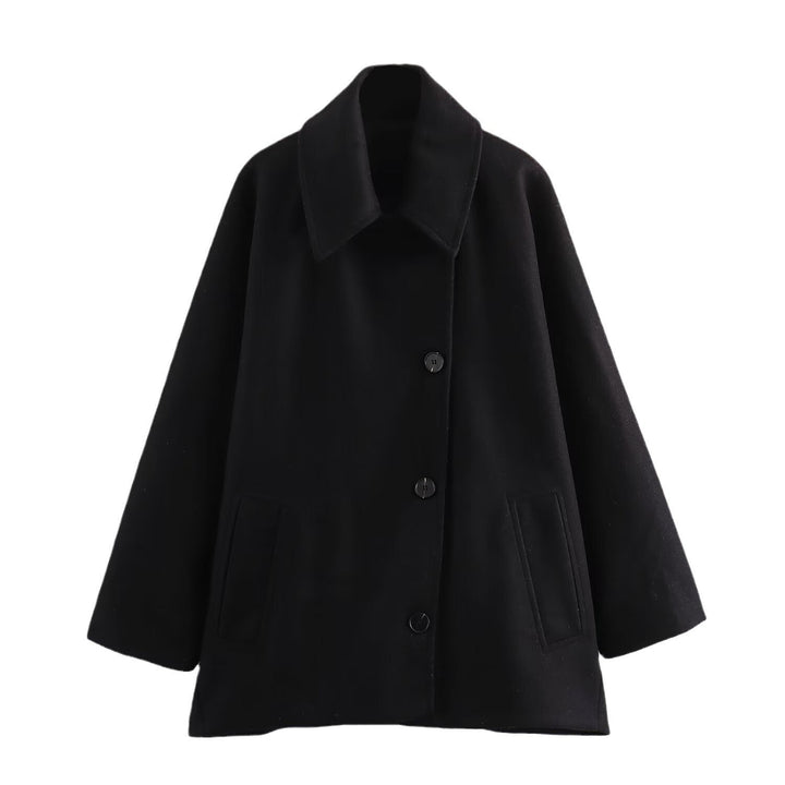 Women's Button-Front Turn-Down Collar Jacket