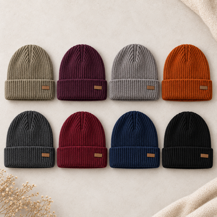 Women's Cable-Knit Ribbed Cuffed Beanie