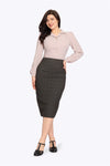 Women's Checked Pencil Skirt