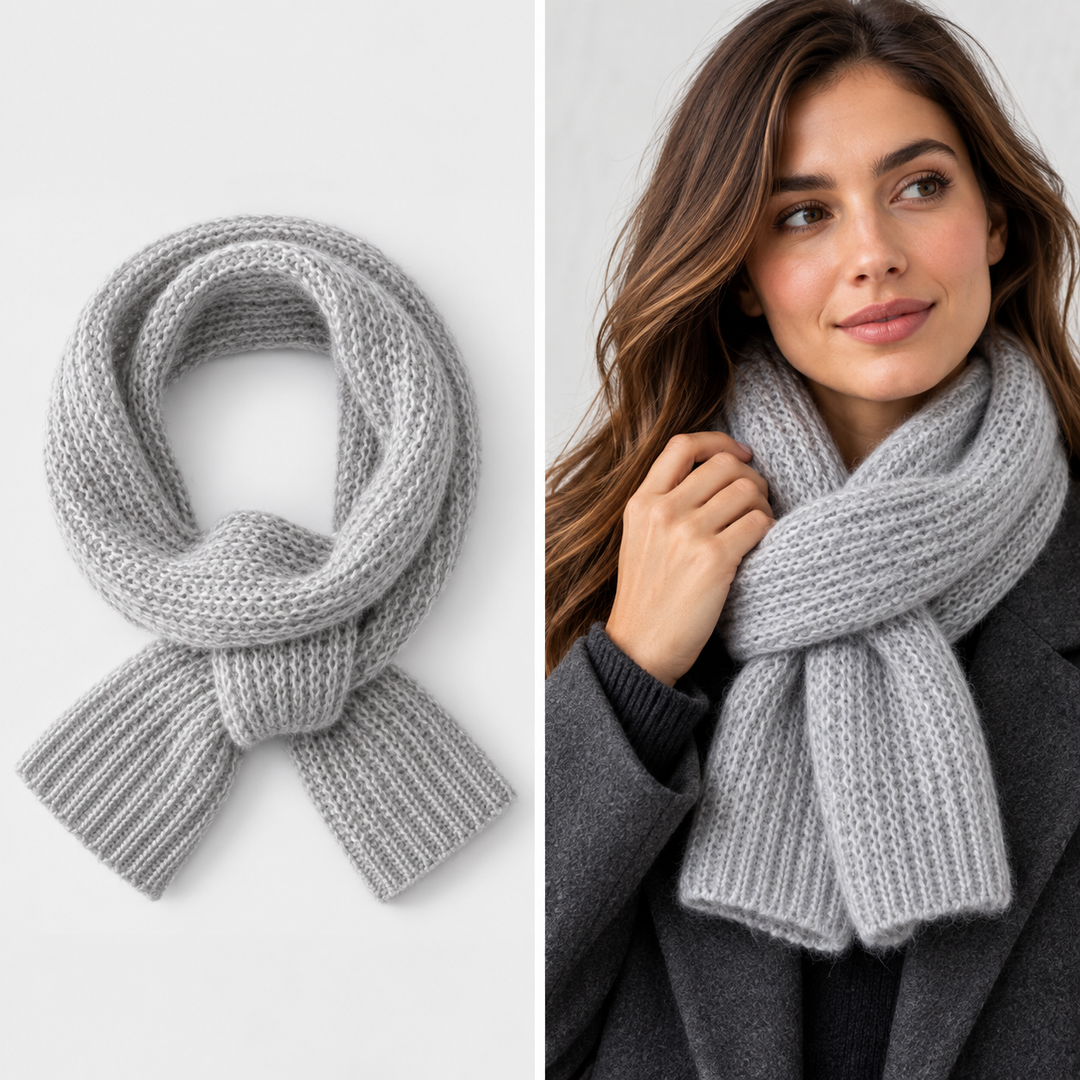 Women's Chunky Ribbed Keyhole Scarf