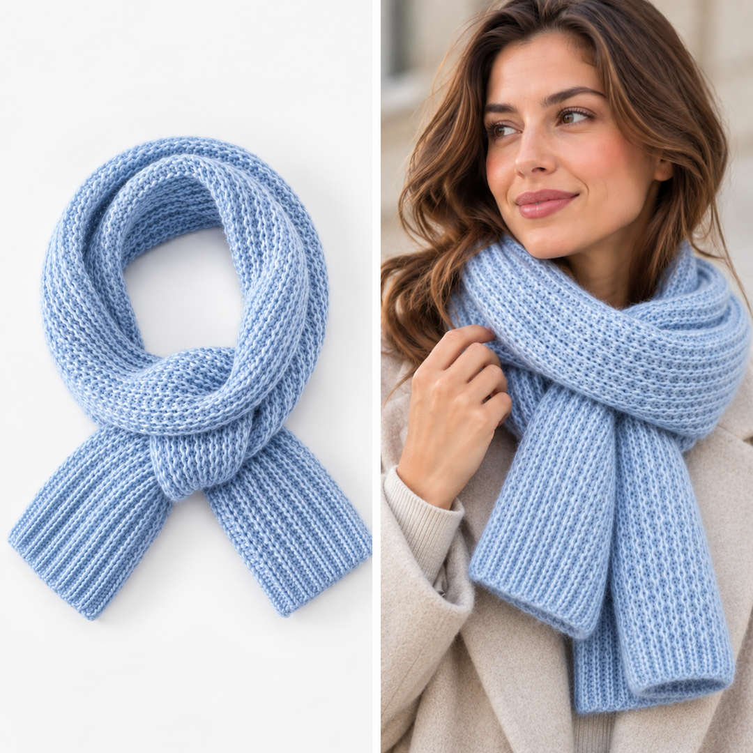 Women's Chunky Ribbed Keyhole Scarf