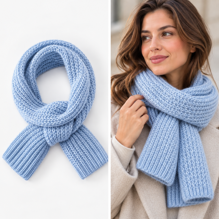 Women's Chunky Ribbed Keyhole Scarf