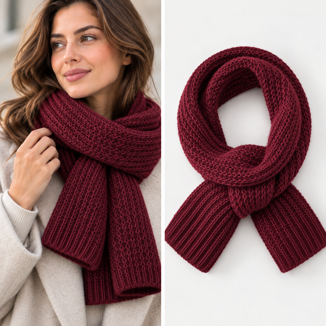 Women's Chunky Ribbed Keyhole Scarf