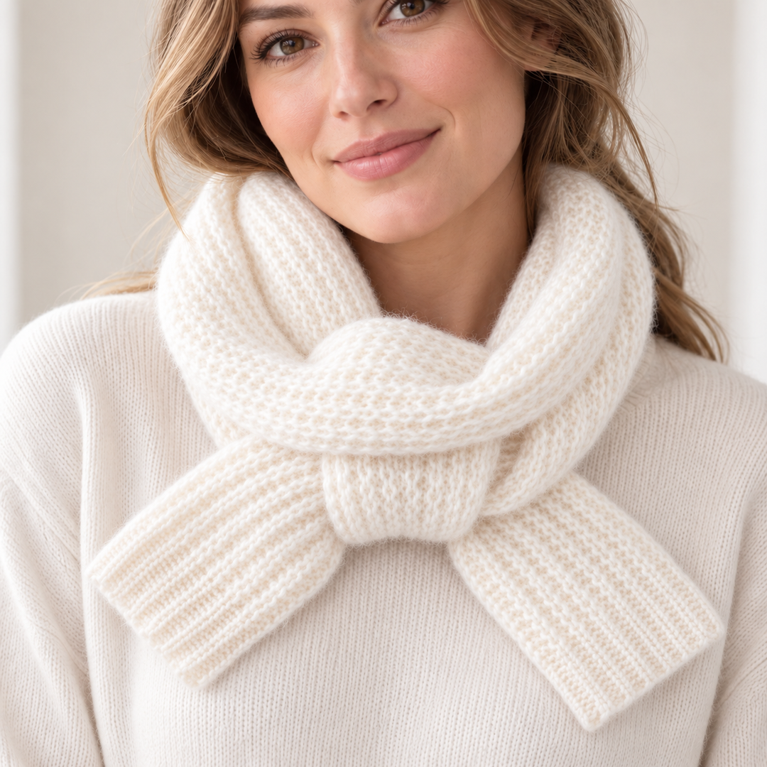 Women's Chunky Ribbed Keyhole Scarf