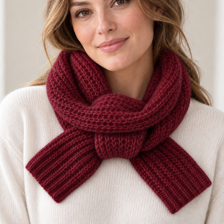 Women's Chunky Ribbed Keyhole Scarf