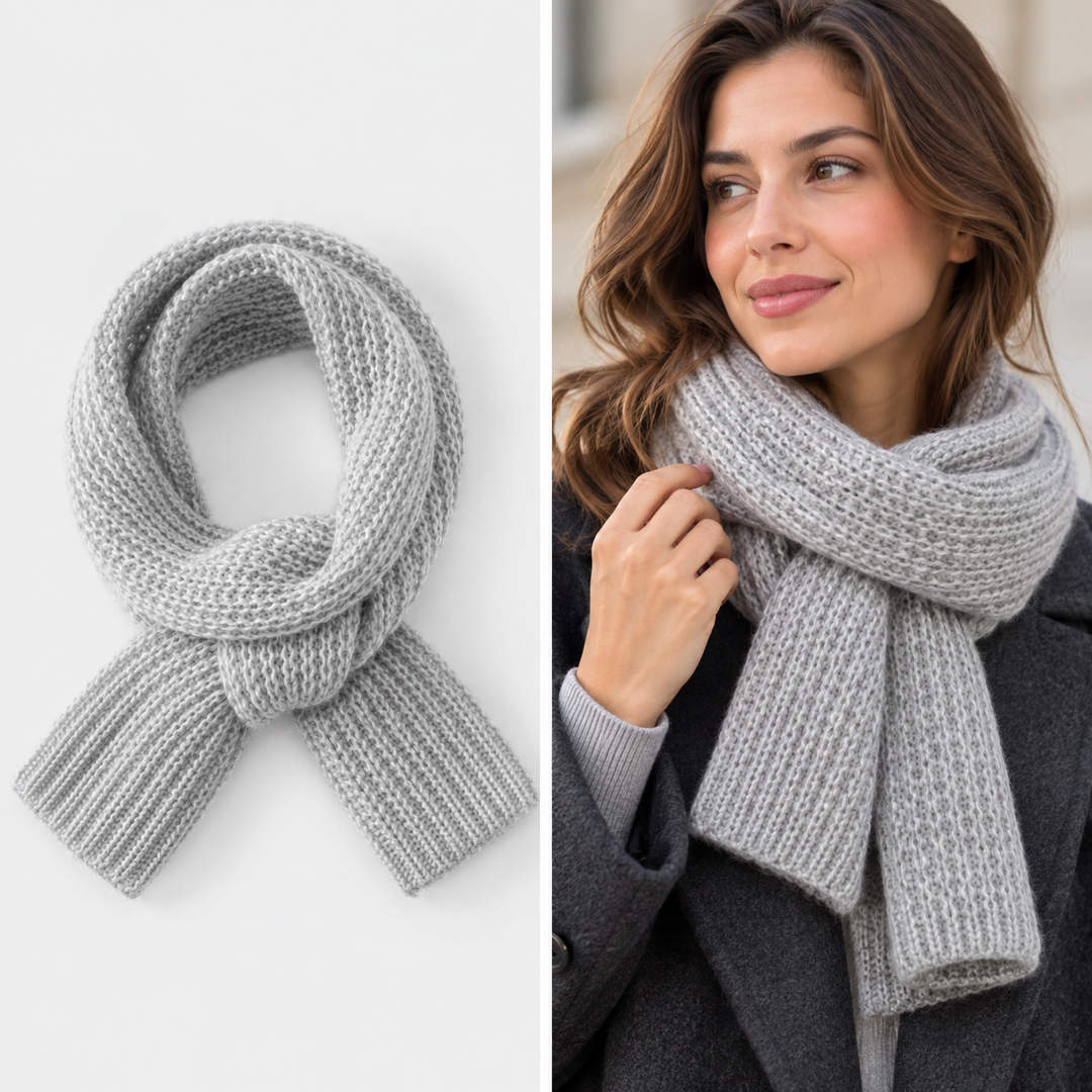 Women's Chunky Ribbed Keyhole Scarf
