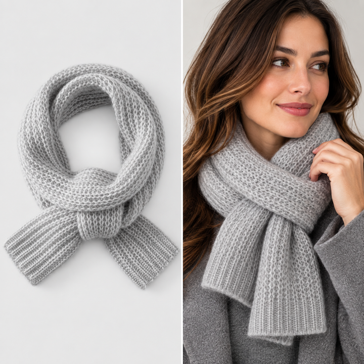 Women's Chunky Ribbed Keyhole Scarf