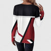 Women's Geometric Colour Block Crew Neck Jumper