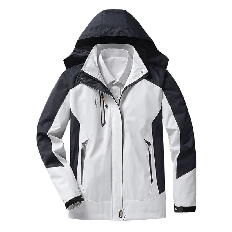 Women's Colour Block Hooded Rain Jacket