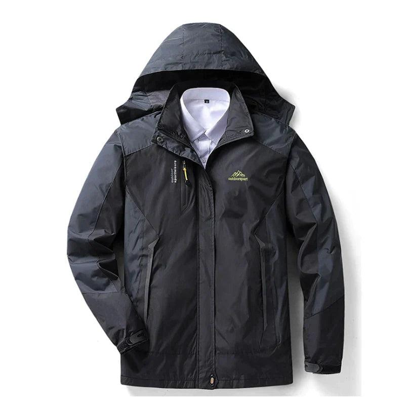 Women's Colour Block Hooded Rain Jacket