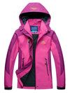 Women's Colour Block Hooded Rain Jacket