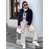 Women's Cropped Button-Up Bomber Jacket