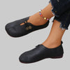 Women's Flat Slip-On Shoes with Button Detail
