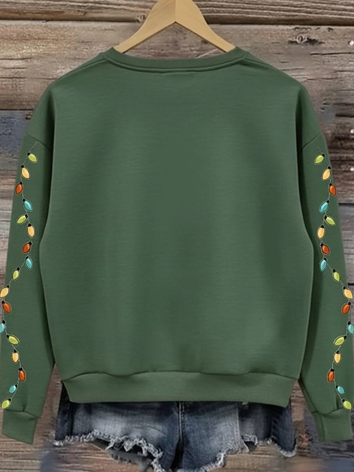 Women's Christmas Jumper Dachshund Santa Hat Fairy Lights