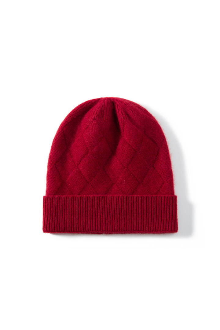 Women's Diamond-Texture Ribbed Beanie
