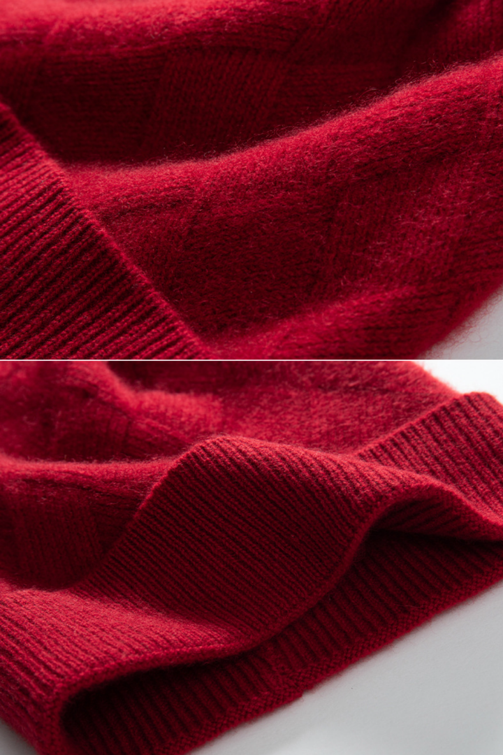 Women's Diamond-Texture Ribbed Beanie