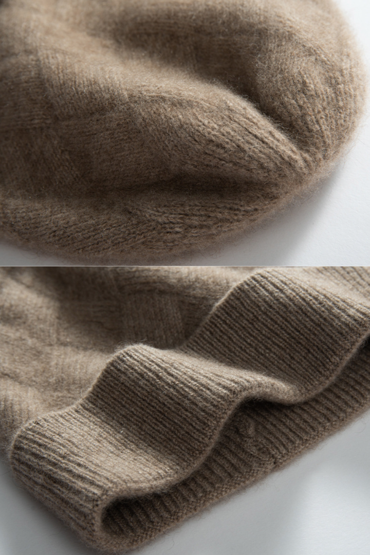 Women's Diamond-Texture Ribbed Beanie