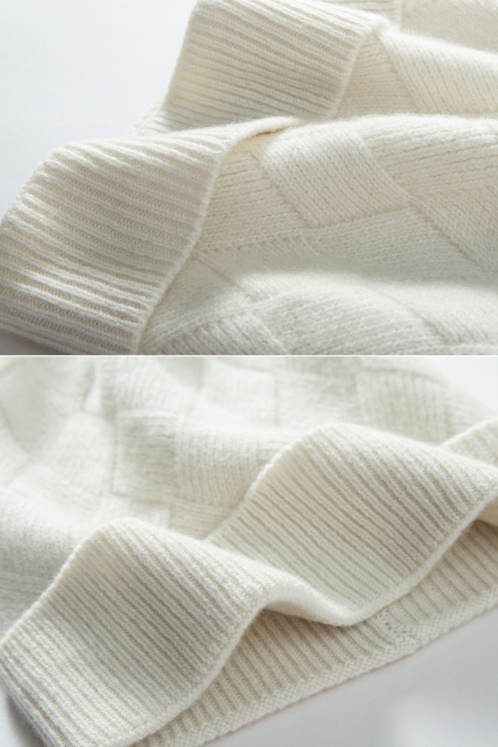 Women's Diamond-Texture Ribbed Beanie
