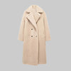 Women's Longline Double-Breasted Teddy Coat