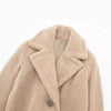 Women's Longline Double-Breasted Teddy Coat