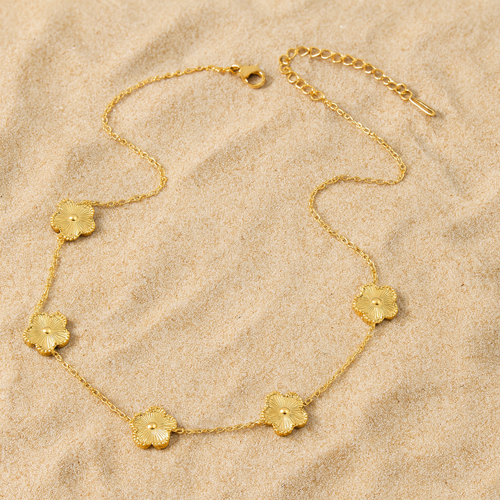 Women's Double-Layered Clover Charm Necklace