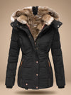 Women's Faux-Fur Hooded Quilted Puffer Coat