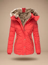 Women's Faux-Fur Hooded Quilted Puffer Coat