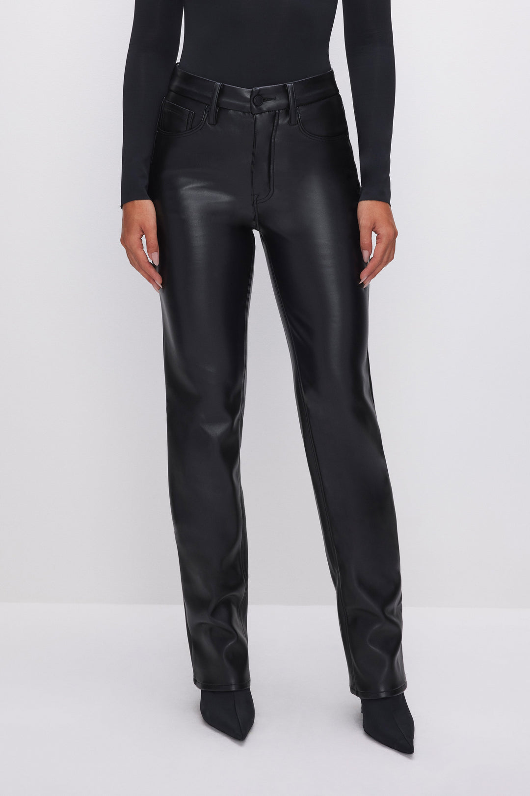 Women's Faux Leather Trousers