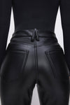 Women's Faux Leather Trousers