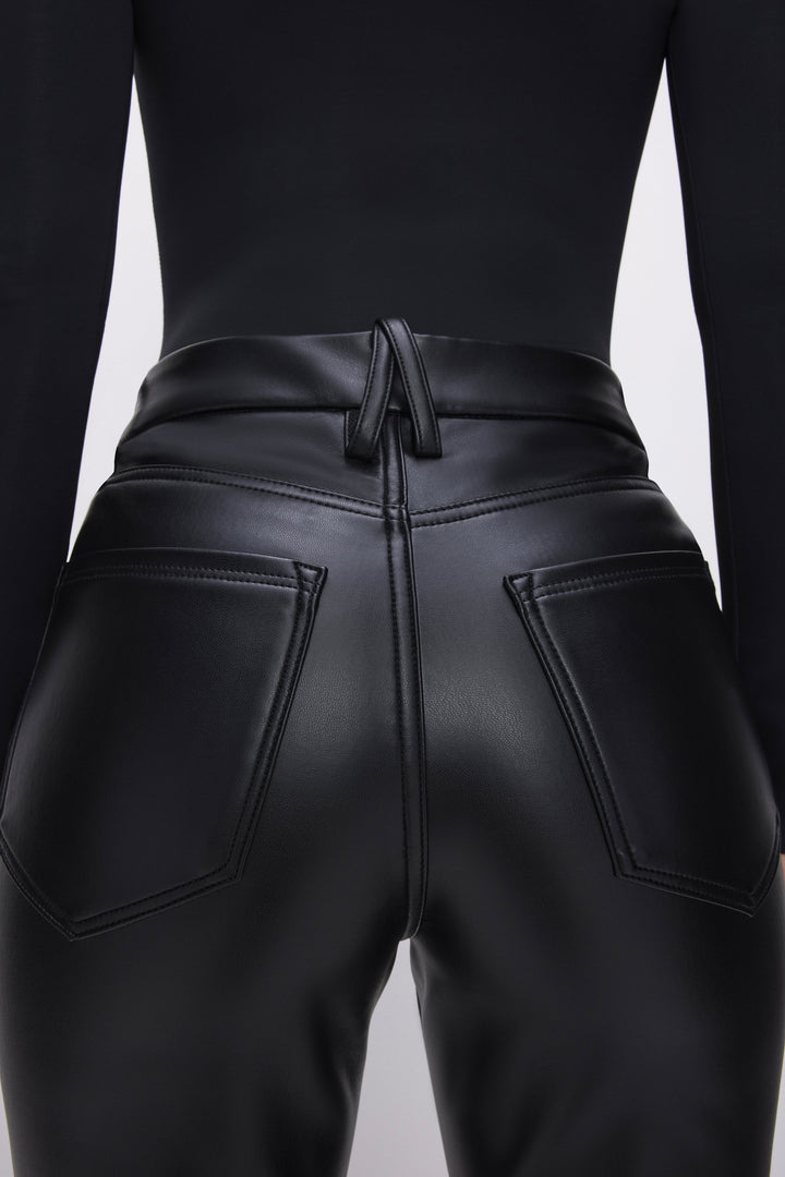 Women's Faux Leather Trousers