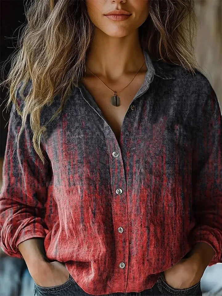 Women's Floral Long-Sleeve Blouse