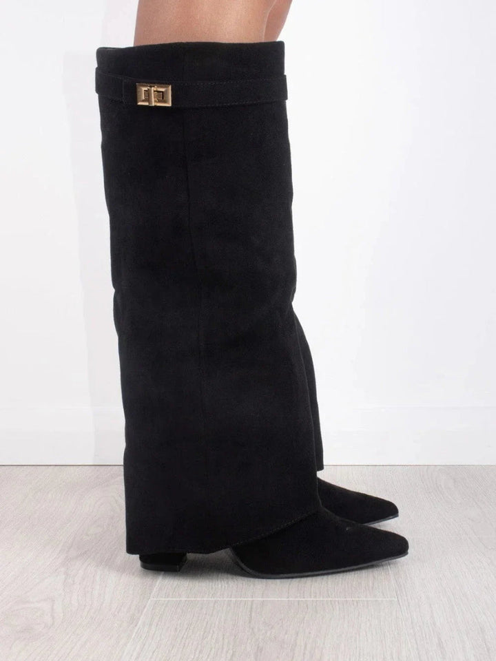 Women's Fold-Over Pointed-Toe Boots