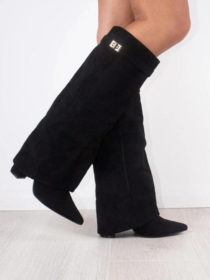 Women's Fold-Over Pointed-Toe Boots