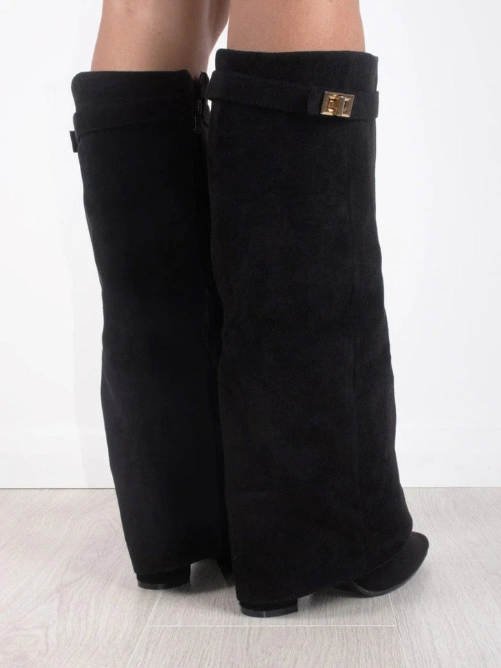 Women's Fold-Over Pointed-Toe Boots