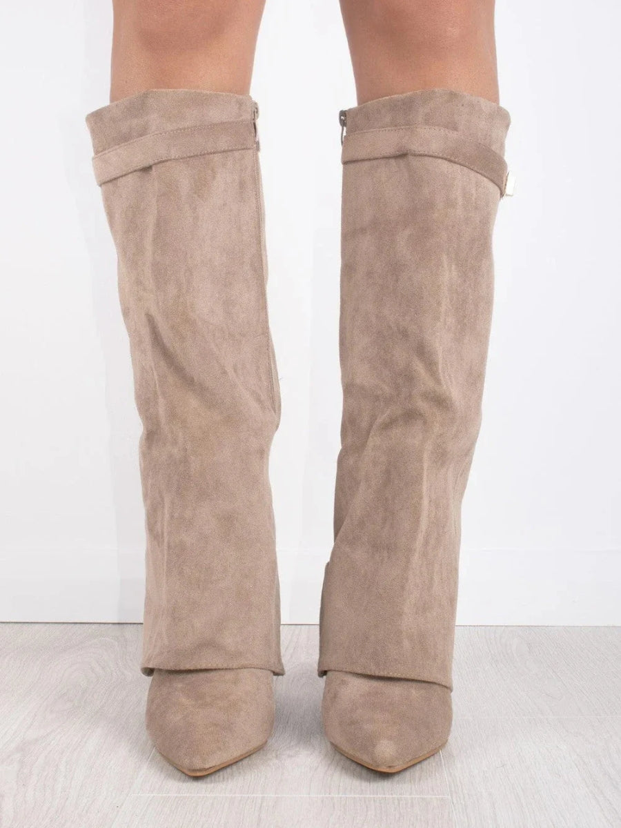 Women's Fold-Over Pointed-Toe Boots