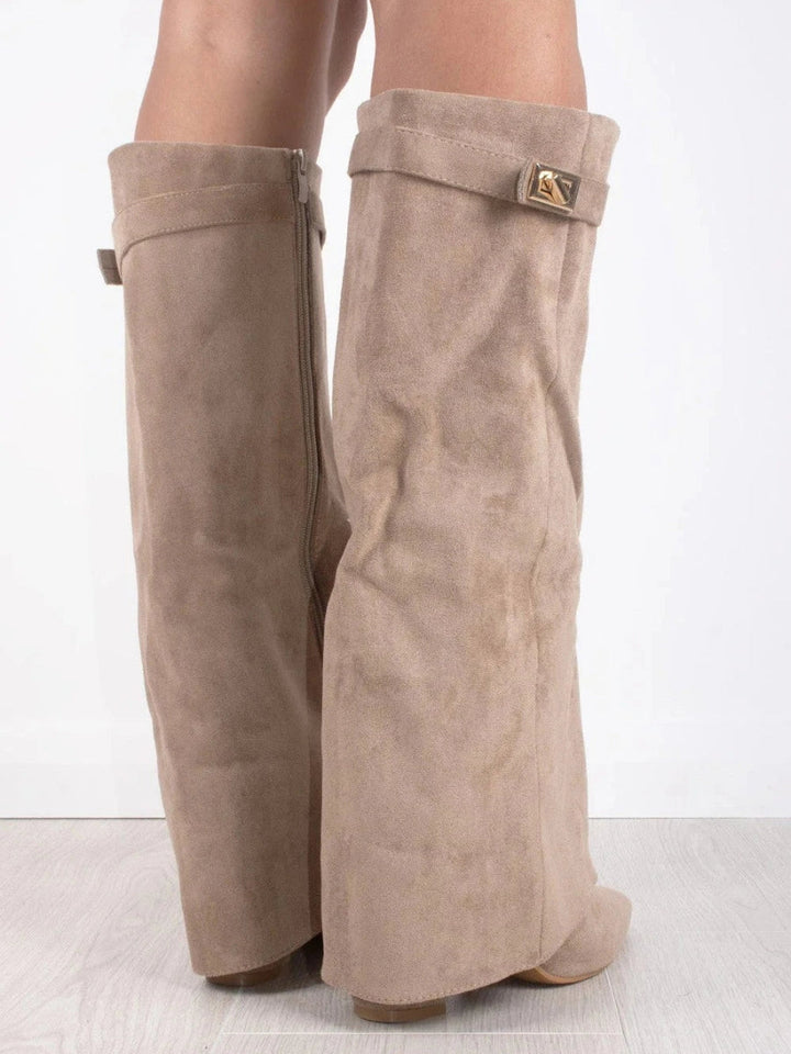 Women's Fold-Over Pointed-Toe Boots