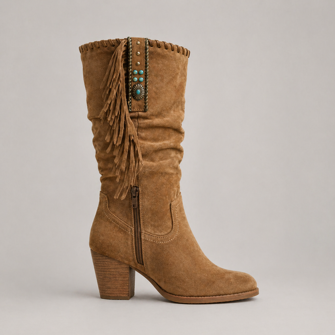 Women's Fringe Mid-Calf Cowboy Boots