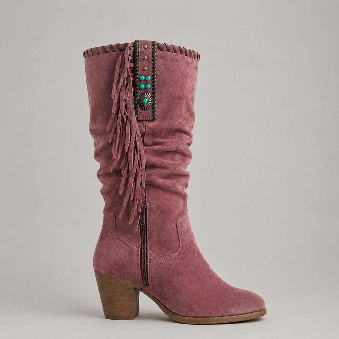 Women's Fringe Mid-Calf Cowboy Boots