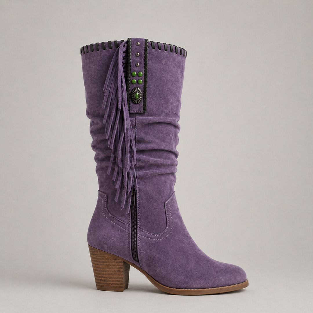 Women's Fringe Mid-Calf Cowboy Boots
