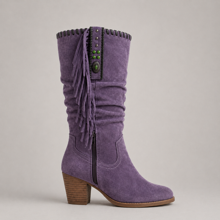 Women's Fringe Mid-Calf Cowboy Boots