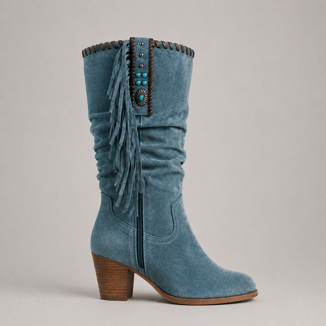 Women's Fringe Mid-Calf Cowboy Boots