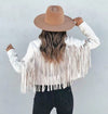 Women's Fringe Open-Front Jacket