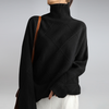 Women's Geometric Knit Roll Neck Jumper