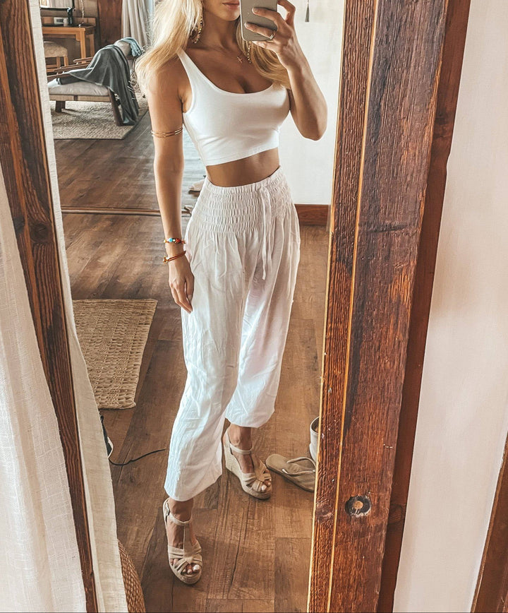 Women's Harem Pants with Elastic Waistband
