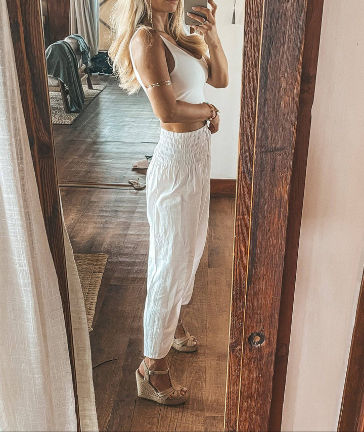 Women's Harem Pants with Elastic Waistband