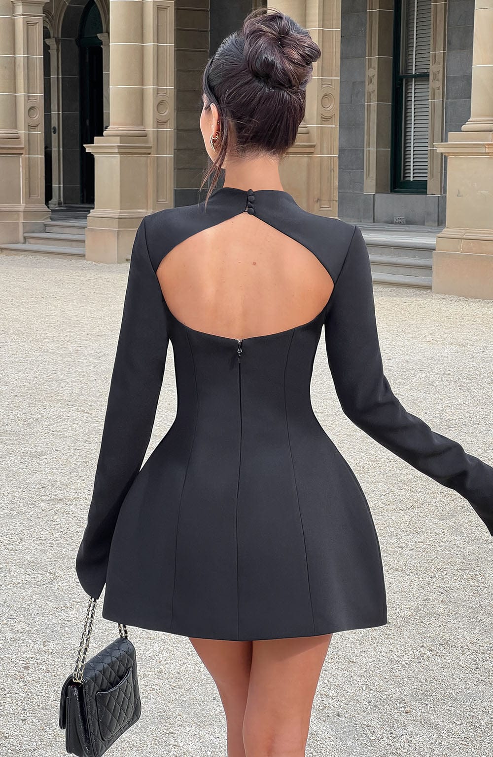 Women's High-Neck Mini Dress
