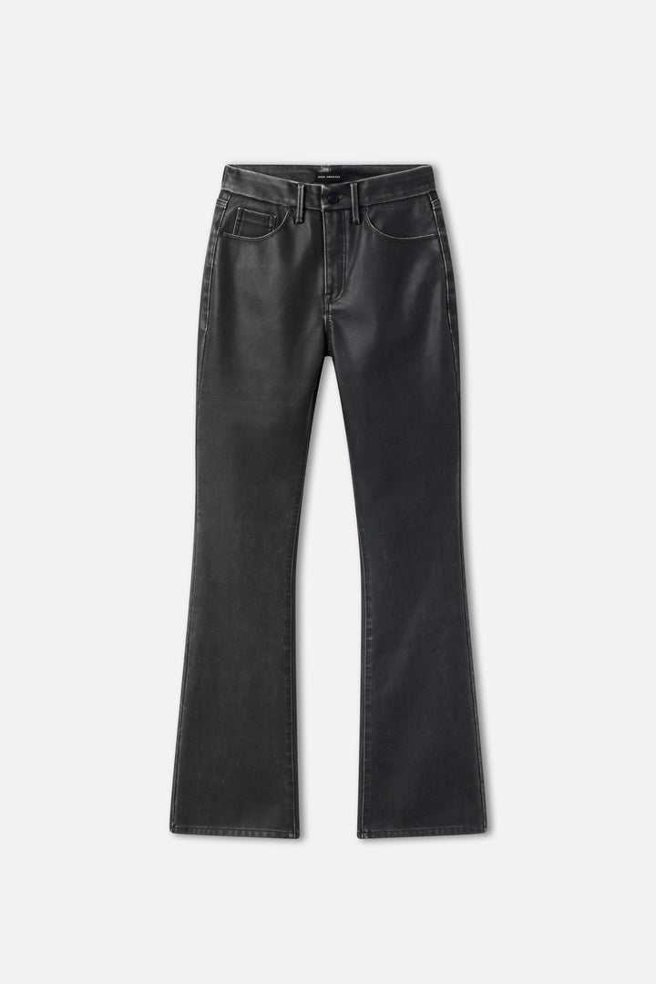 Women's High-Rise Faux Leather Bootcut Trousers