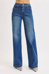 Women's High-Rise Wide-Leg Belted Jeans