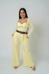 Women's High-Rise Wide-Leg Trousers With Belt