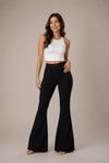 Women's High-Waist Bell Bottom Trousers